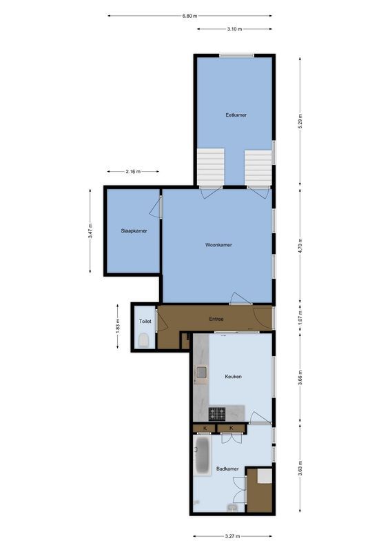 Kerkdijk 25-A Floorplan Blur 0