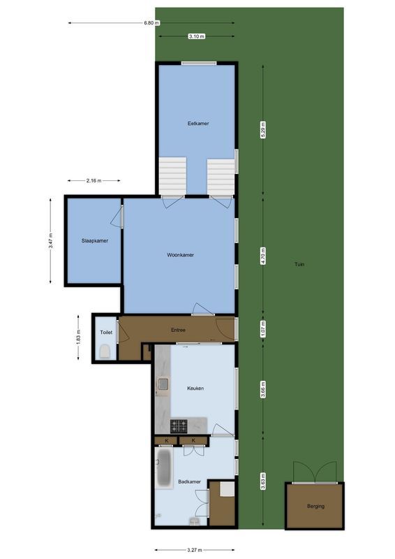 Kerkdijk 25-A Floorplan Blur 1