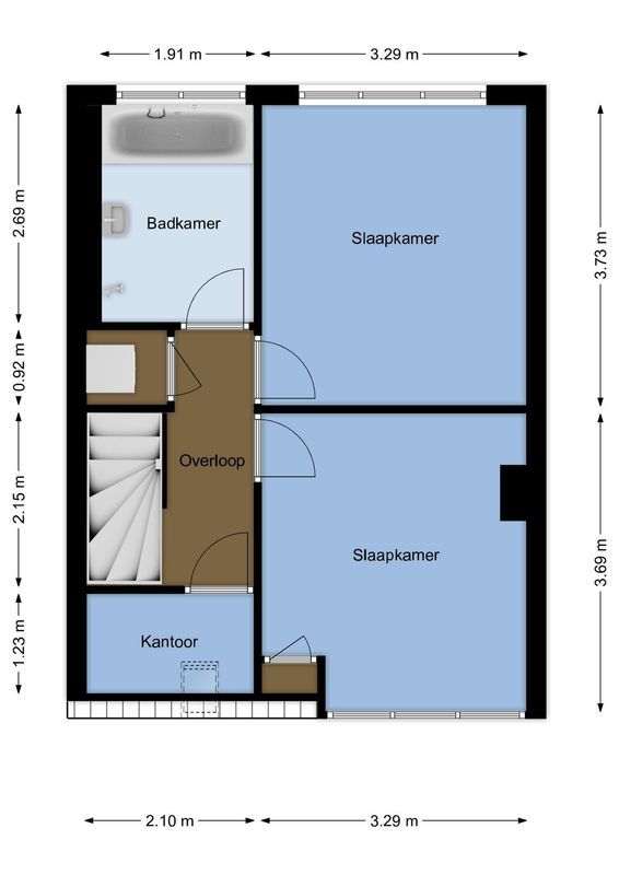 Merwedestraat 3-BSA Floorplan Blur 1