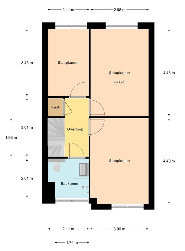 Augusto Sandinostraat 170 Floorplan Blur 1