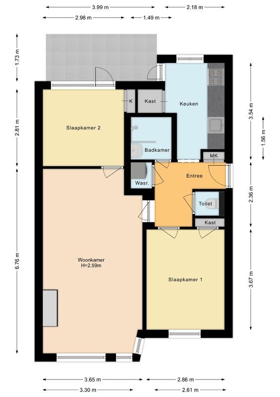 Victor Hugoplantsoen 2 Floorplan Blur 1