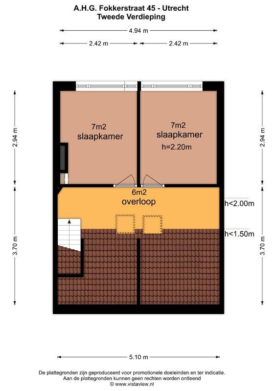 A.H.G. Fokkerstraat 45 Floorplan Blur 2
