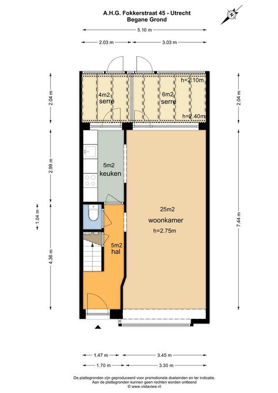 A.H.G. Fokkerstraat 45 Floorplan Blur 0