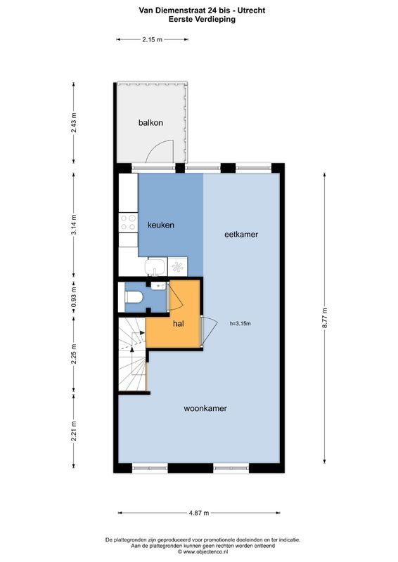 Van Diemenstraat 24-bis Floorplan Blur 1