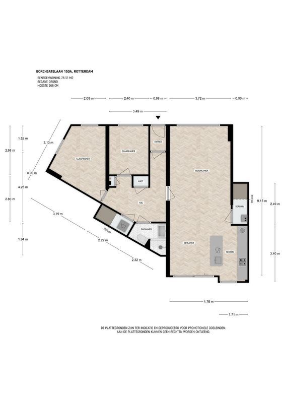 Borchsatelaan 150-a Floorplan Blur 0