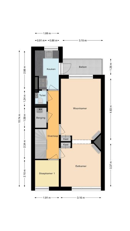Rijnlaan 53-BS Floorplan Blur 1