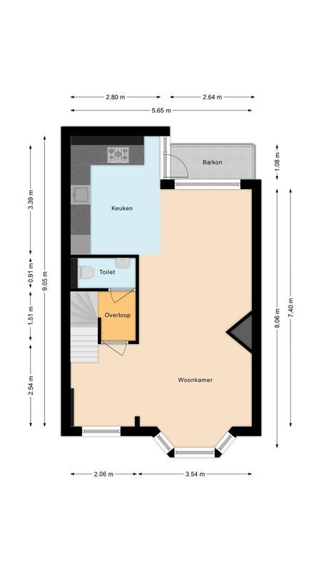 Scheldestraat 21-BS Floorplan Blur 1