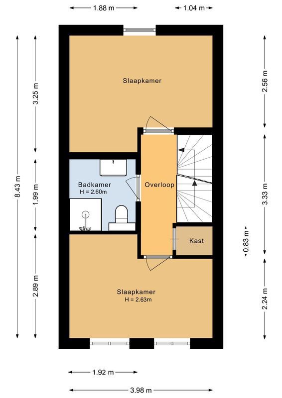 1e Delistraat 21 Floorplan Blur 2