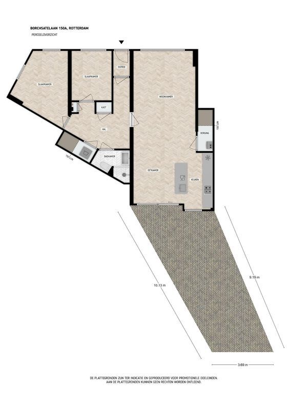 Borchsatelaan 150-a Floorplan Blur 2