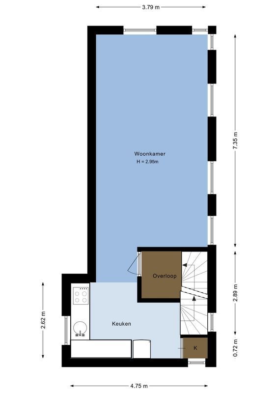 Tesselschadestraat 5-B S Floorplan Blur 1