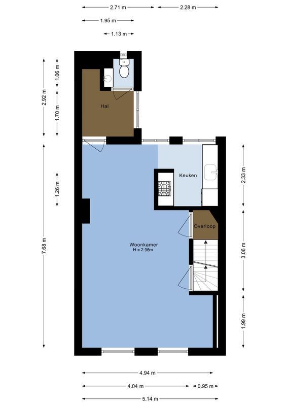 Balistraat 4-BS Floorplan Blur 1