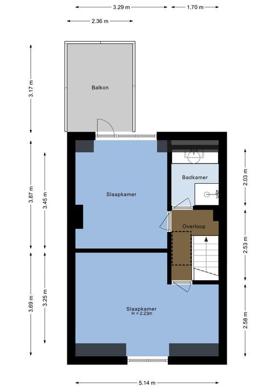 Balistraat 4-BS Floorplan Blur 2