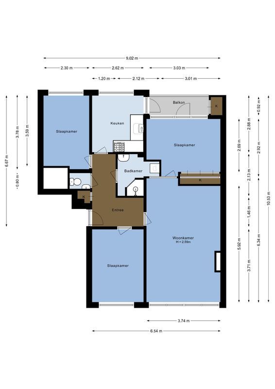 Ravellaan 72 Floorplan Blur 0