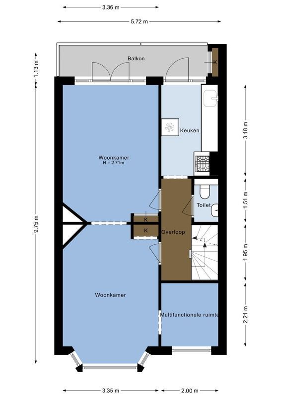 Croeselaan 257-BS Floorplan Blur 1