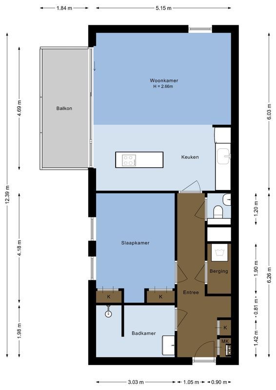 Marnixlaan 242-B Floorplan Blur 1