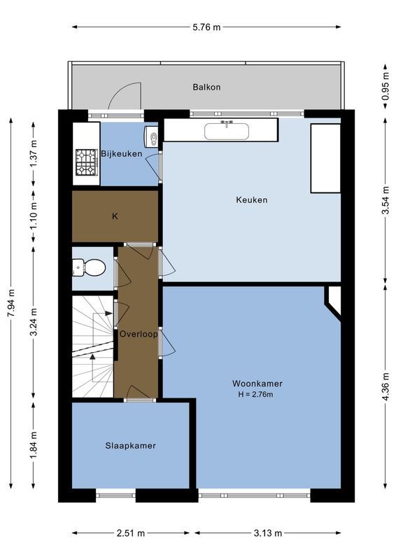 Lepelaarstraat 33-BS Floorplan Blur 1