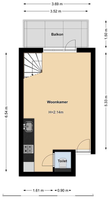 Anthoniedijk 9-L Floorplan Blur 0