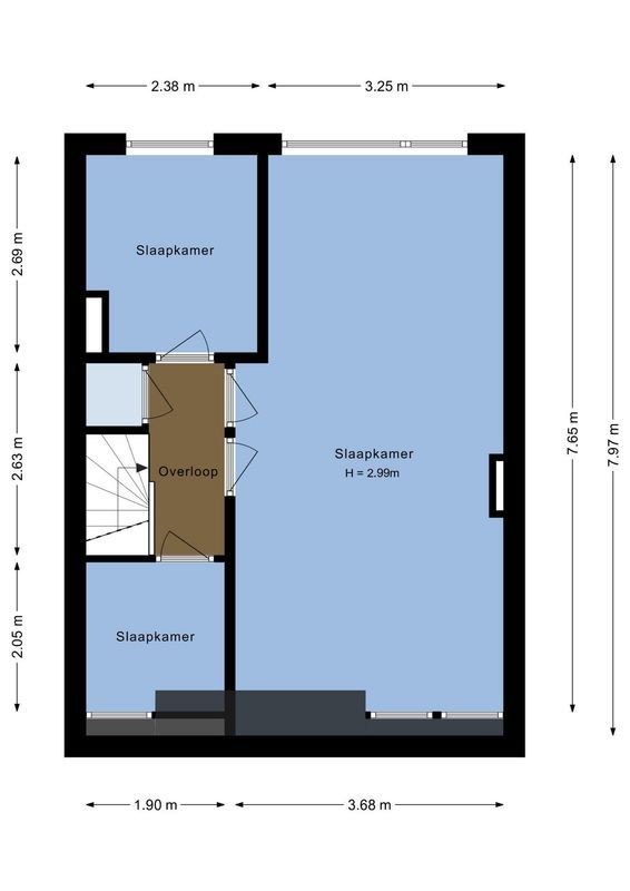 Snipstraat 13-BS Floorplan Blur 2