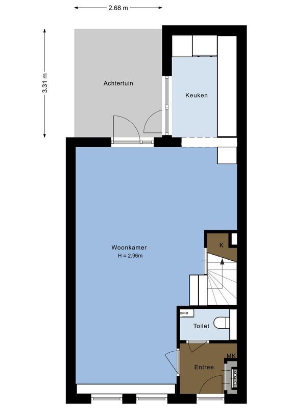 Beverstraat 45 Floorplan Blur 3