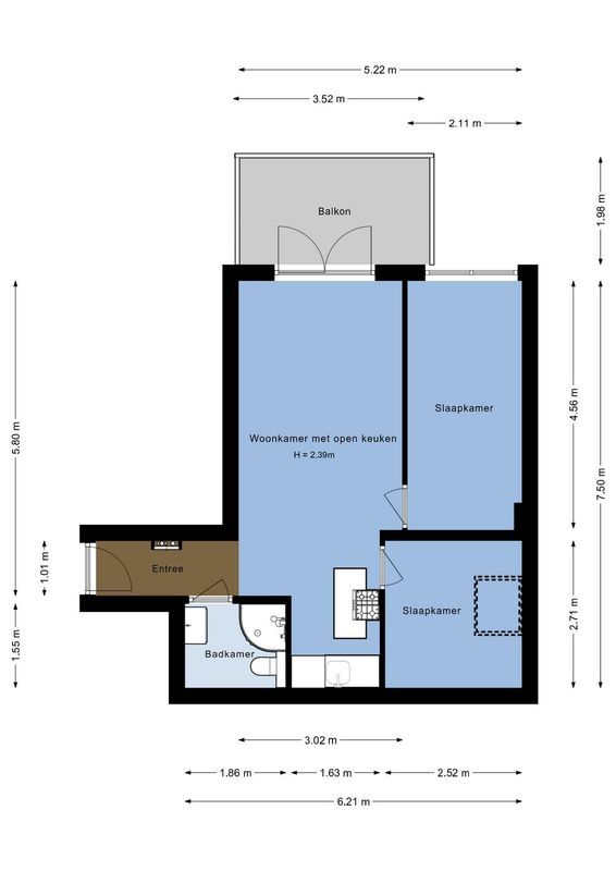 Waalstraat 121-G Floorplan Blur 0