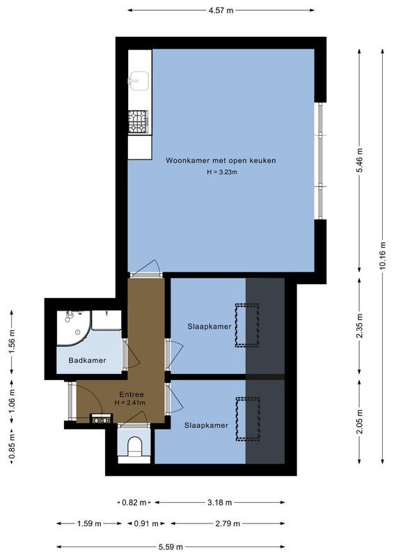 Waalstraat 121-H Floorplan Blur 0
