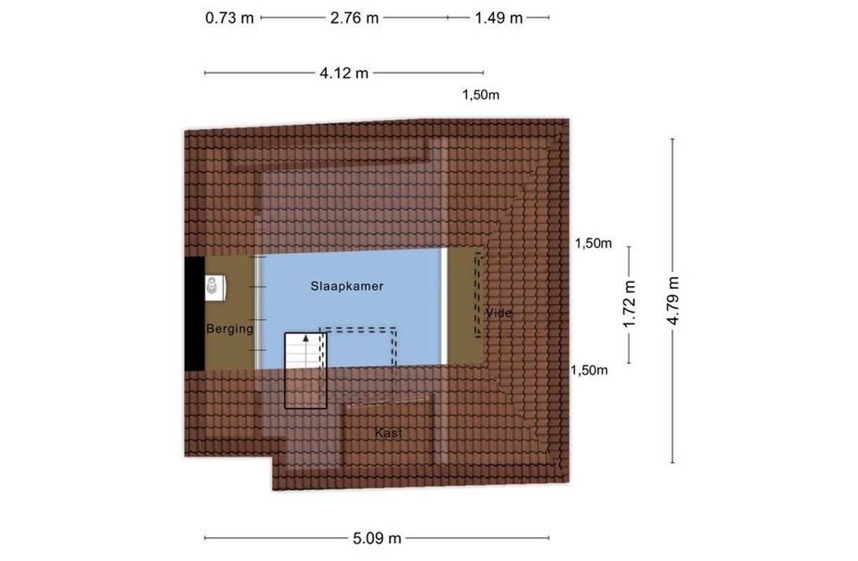 Bekkerstraat 2-C Floorplan Blur 2