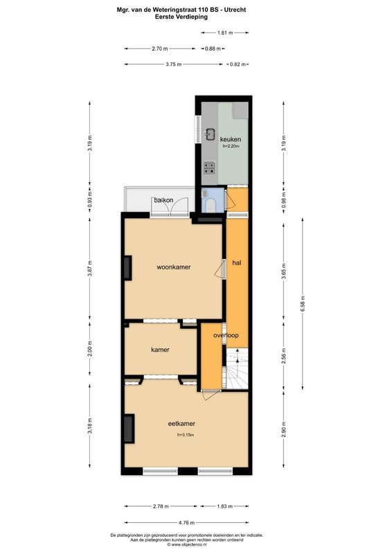 Mgr. van de Weteringstraat 110-BS Floorplan Blur 1