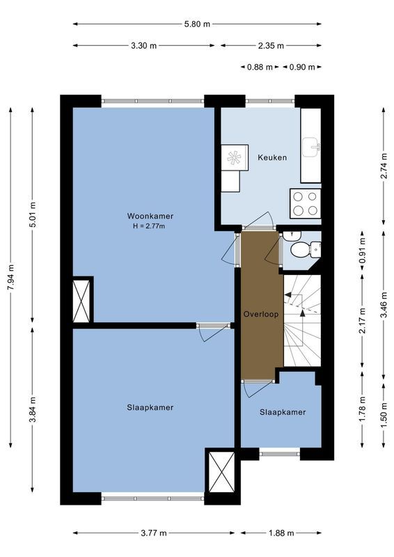 Snipstraat 19-BS Floorplan Blur 1