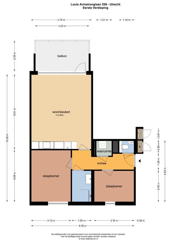 Louis Armstronglaan 558 Floorplan Blur 1