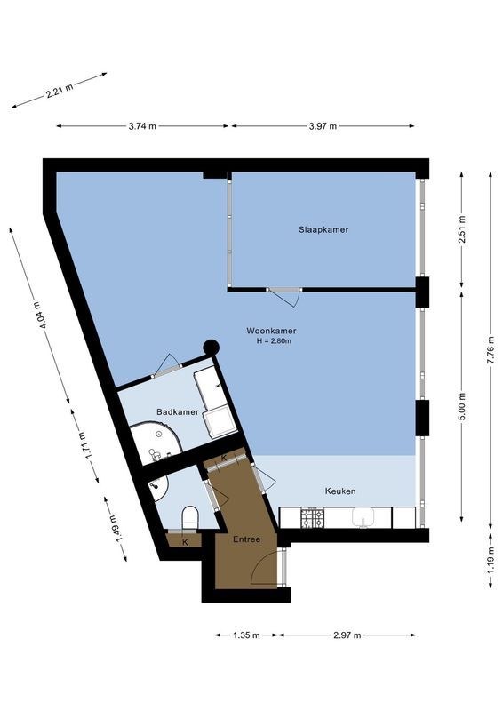Sweder van Zuylenweg 1-B Floorplan Blur 0