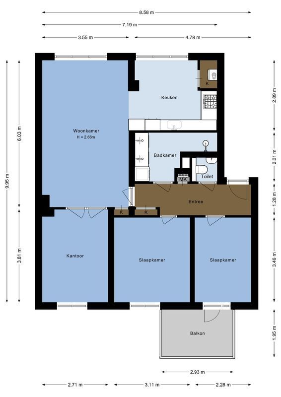 Spaaklaan 91 Floorplan Blur 0