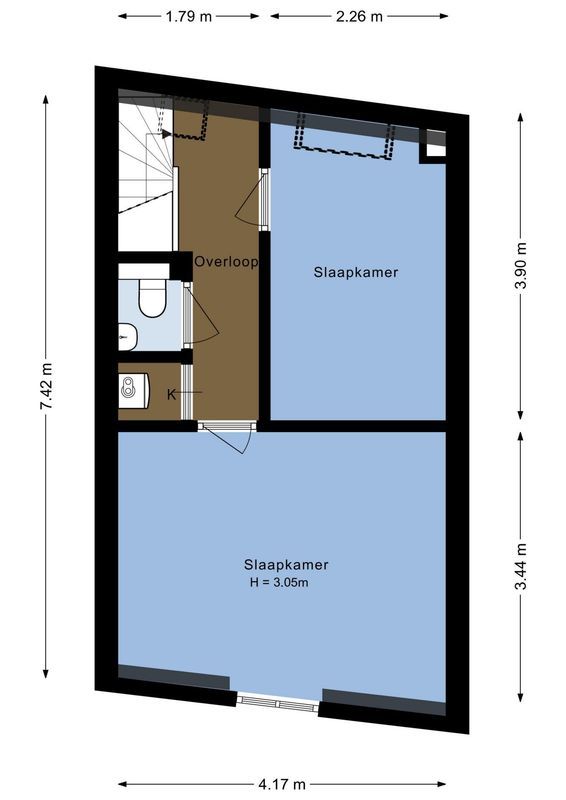 Wittevrouwenstraat 40-B Floorplan Blur 2