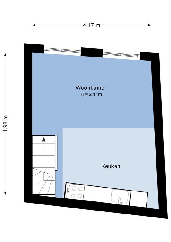 Wittevrouwenstraat 40-C Floorplan Blur 1