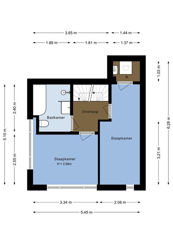 Laan van Nieuw-Guinea 14-BSA Floorplan Blur 2