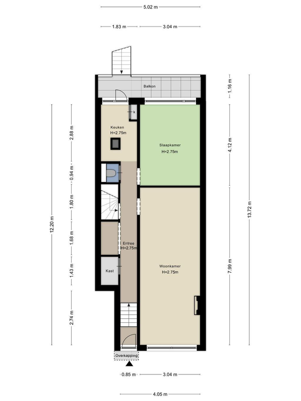 Aelbrechtskade 11-B Floorplan Blur 2