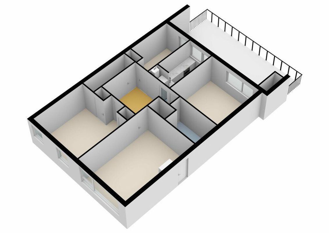 Hooftstraat 76-A Floorplan Blur 1