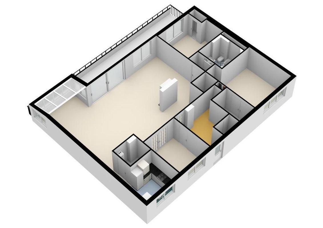 Hooftstraat 273-C Floorplan Blur 2