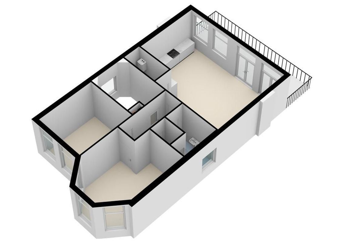 Gouwestraat 18-B Floorplan Blur 4