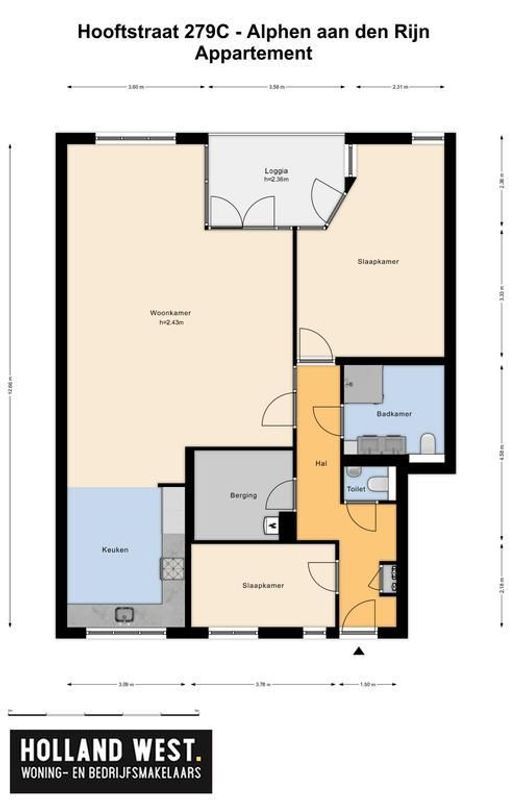 Hooftstraat 279-C Floorplan Blur 0