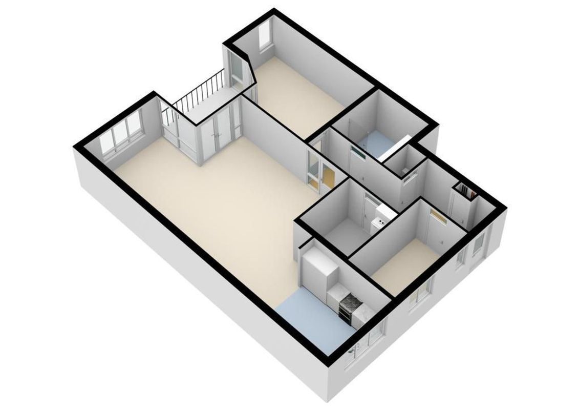 Hooftstraat 279-C Floorplan Blur 1