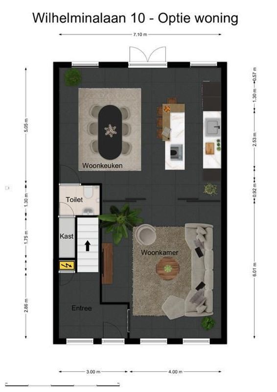 Wilhelminalaan 10 Floorplan Blur 3