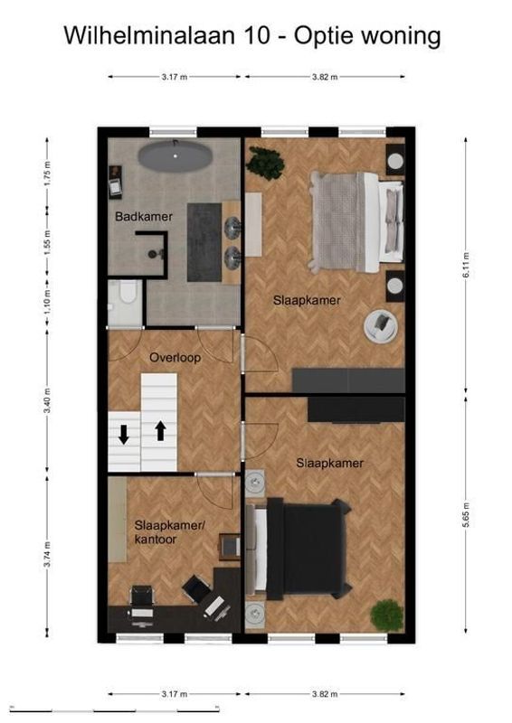 Wilhelminalaan 10 Floorplan Blur 4