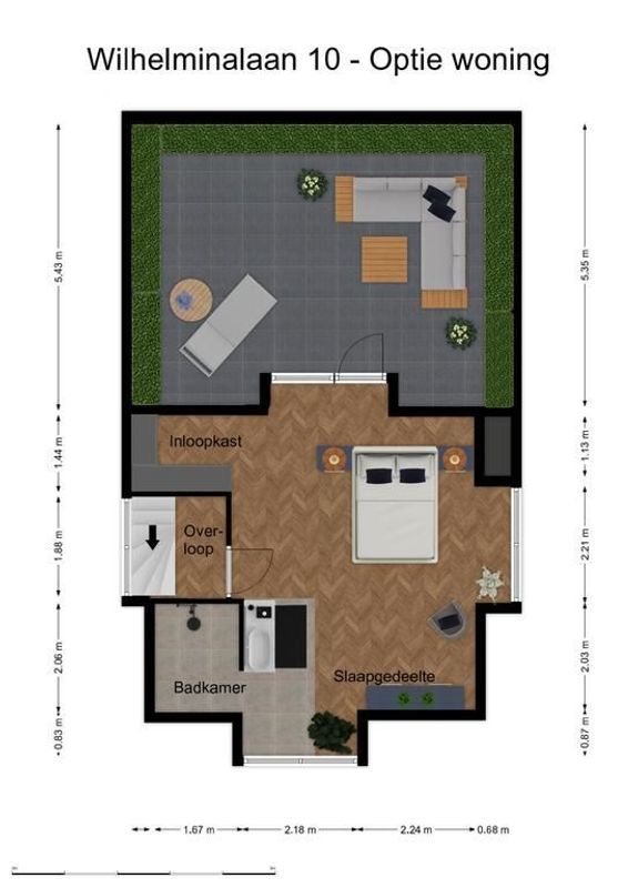 Wilhelminalaan 10 Floorplan Blur 5