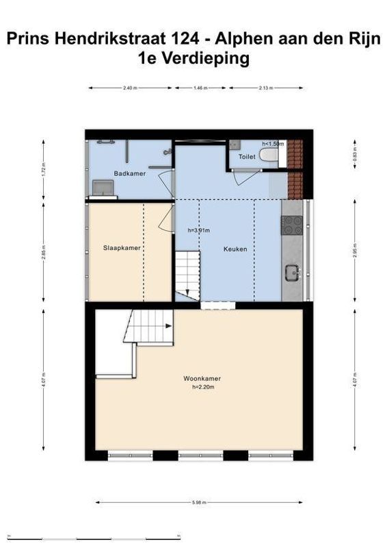 Prins Hendrikstraat 124-A Floorplan Blur 0