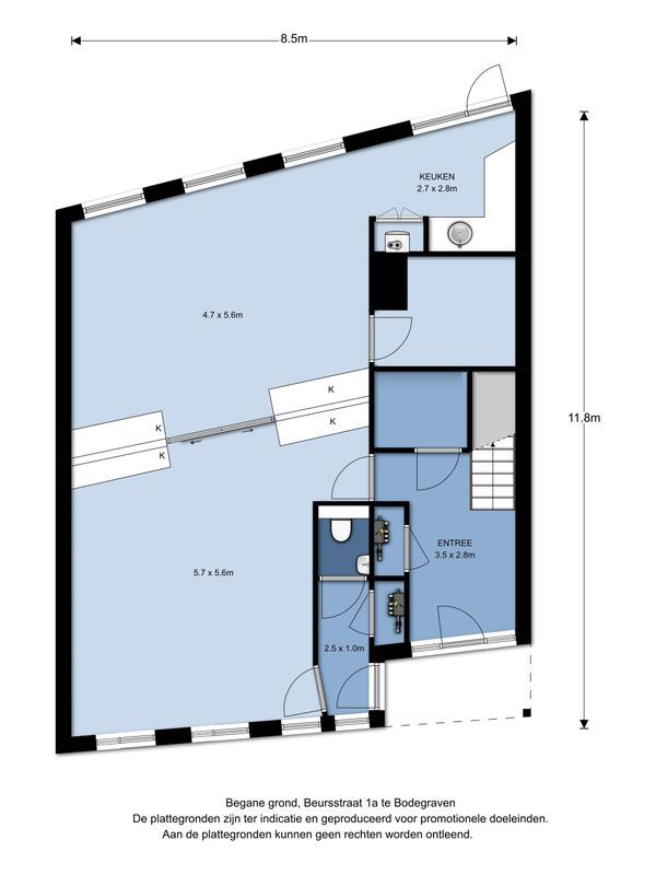 Beursstraat 1-a Floorplan Blur 0