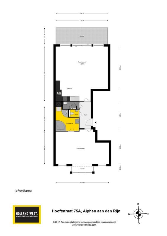 Hooftstraat 75-A Floorplan Blur 3