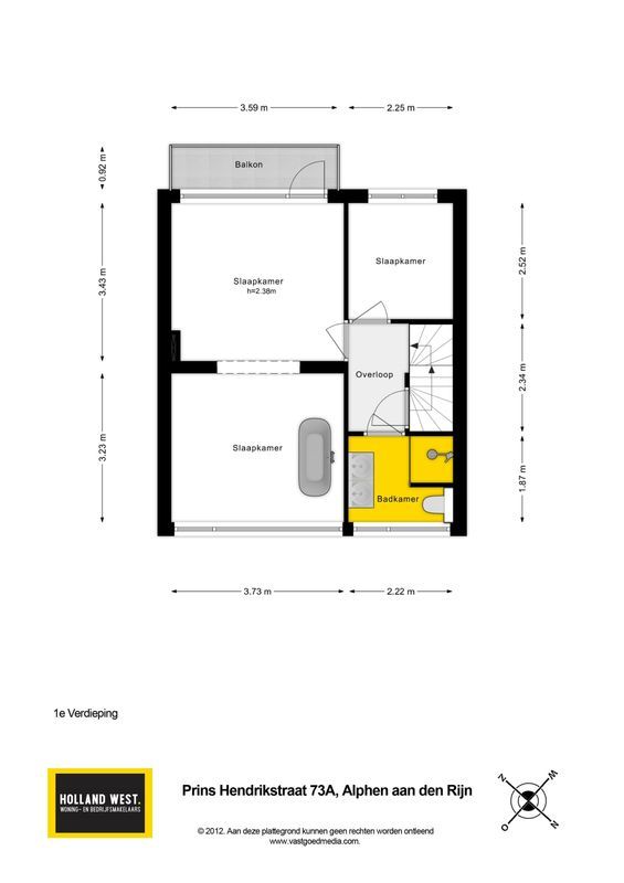 Prins Hendrikstraat 73-A Floorplan Blur 2
