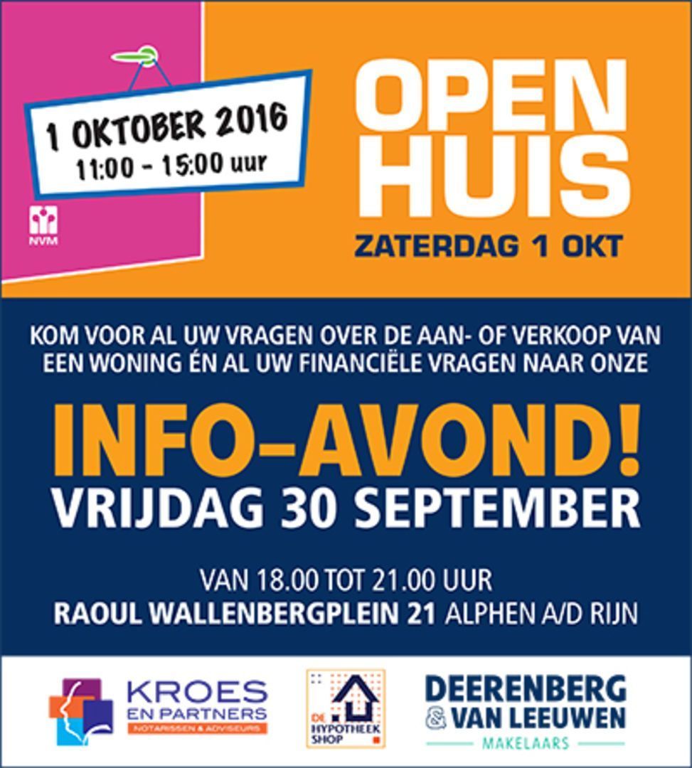 Informatieavond 29 september a.s.