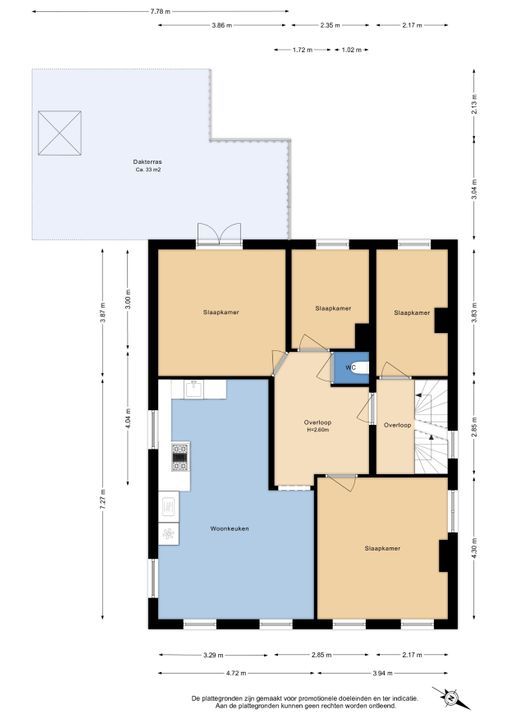 Voorstraat 9 B, Delft plattegrond-1