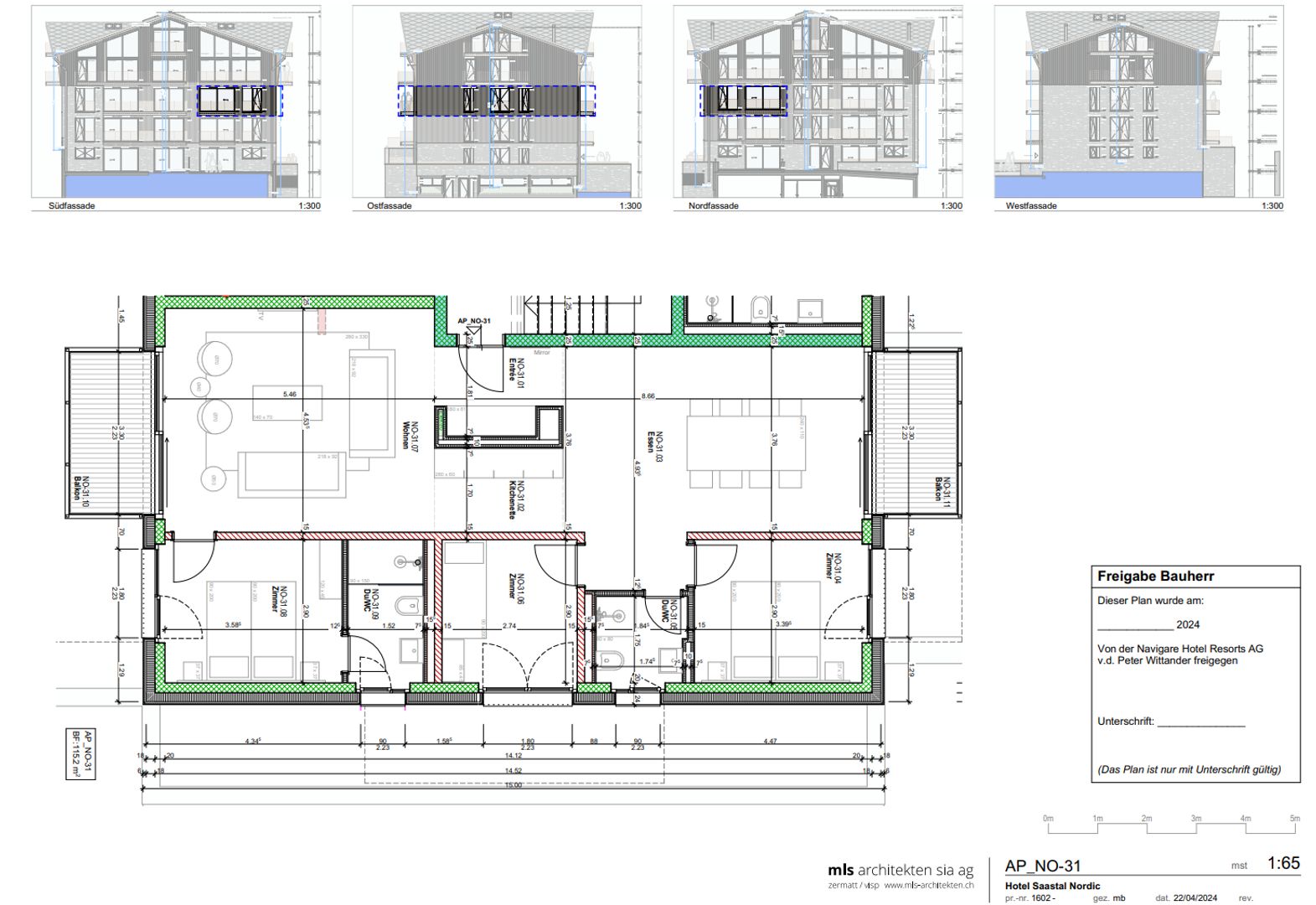 Appartement, 3 slaapkamers: direct aan de piste!, Saas-Fee plattegrond-3